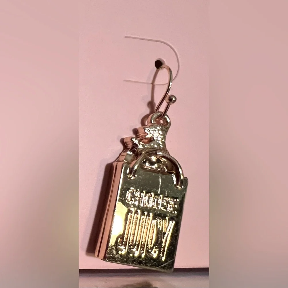 Juicy Couture  NWT Juicy Cherry Heart Tumbler  & Juicy Gold Rhinestone Earrings - Picture 8 of 10